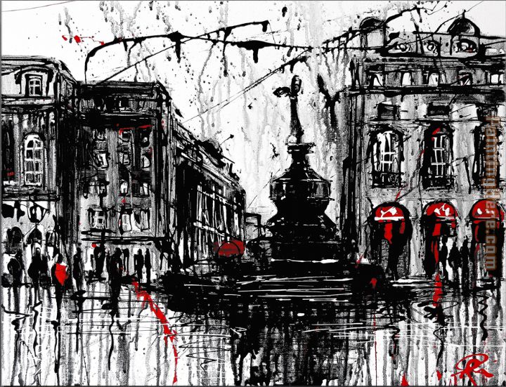 London Town painting - Paul Kenton London Town art painting